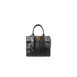Bolsa Satchel con Mascada color Negro
