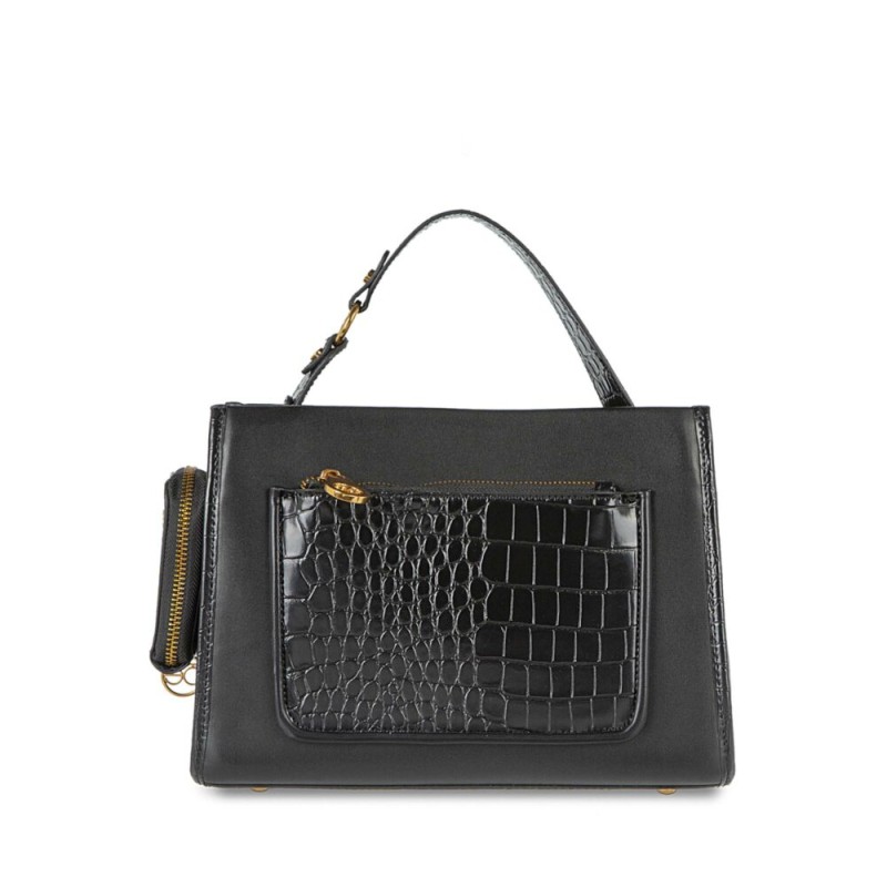 Bolsa Satchel con Monedero color Negro