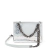Bolsa Satchel Denim Detalle Cadena color Plata