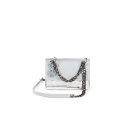 Bolsa Satchel Denim Detalle Cadena color Plata