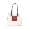 Bolsa Satchel Diseño al Corte color Blanco