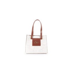 Bolsa Satchel Diseño al Corte color Blanco