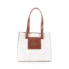 Bolsa Satchel Diseño al Corte color Blanco
