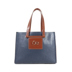 Bolsa Satchel Grande al corte color Azul Marino