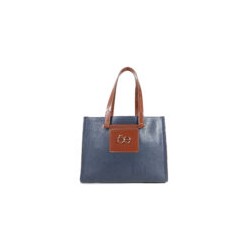 Bolsa Satchel Grande al corte color Azul Marino