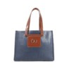 Bolsa Satchel Grande al corte color Azul Marino