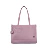 Bolsa Satchel Grande con Charm color Morado