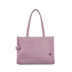 Bolsa Satchel Grande con Charm color Morado