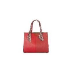 Bolsa Satchel Grande con Mascada color Rojo
