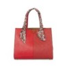 Bolsa Satchel Grande con Mascada color Rojo