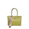 Bolsa Satchel Grande con Mascada color Verde Olivo