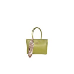 Bolsa Satchel Grande con Mascada color Verde Olivo
