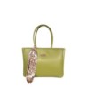 Bolsa Satchel Grande con Mascada color Verde Olivo