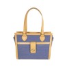 Bolsa Satchel Grande Textil color Azul