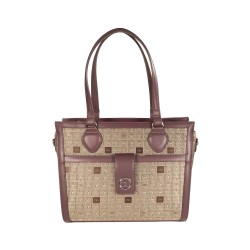 Bolsa Satchel Grande Textil color Café