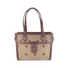 Bolsa Satchel Grande Textil color Café