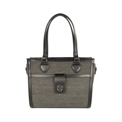 Bolsa Satchel Grande Textil color Negro