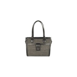 Bolsa Satchel Grande Textil color Negro
