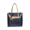 Bolsa Satchel Look Animal Skin color Azul Marino