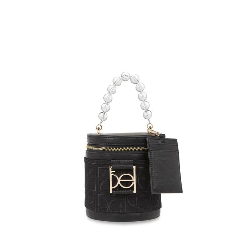 Bolsa Satchel Maneral de Perlas con Tarjetero color Negro