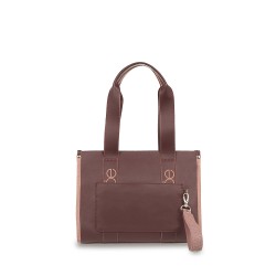 Bolsa Satchel Maneral Desprendible color Rojo Tinto