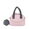 Bolsa Satchel Mediana Textil con Monedero color Rosa
