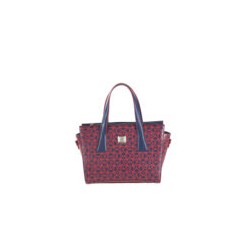 Bolsa Satchel Monograma estampado color Azul Marino