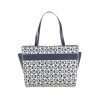 Bolsa Satchel Monograma estampado color Azul Marino