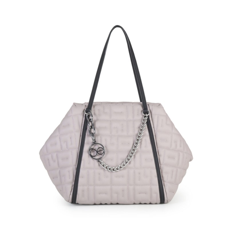 Bolsa Satchel Nylon Acolchada color Nude