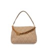 Bolsa Satchel Textil Acolchada a Rombos color Camel