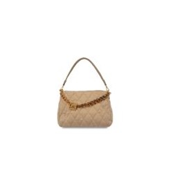Bolsa Satchel Textil Acolchada a Rombos color Camel