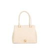 Bolsa Satchel Troquelado a Rombos color Beige
