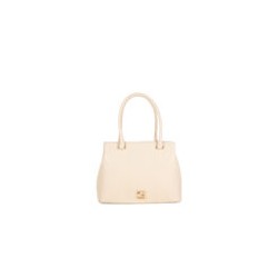 Bolsa Satchel Troquelado a Rombos color Beige