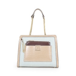 Bolsa Tote 2 en 1 Look Animal Skin color Beige