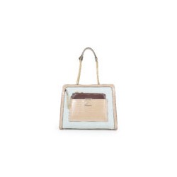 Bolsa Tote 2 en 1 Look Animal Skin color Beige