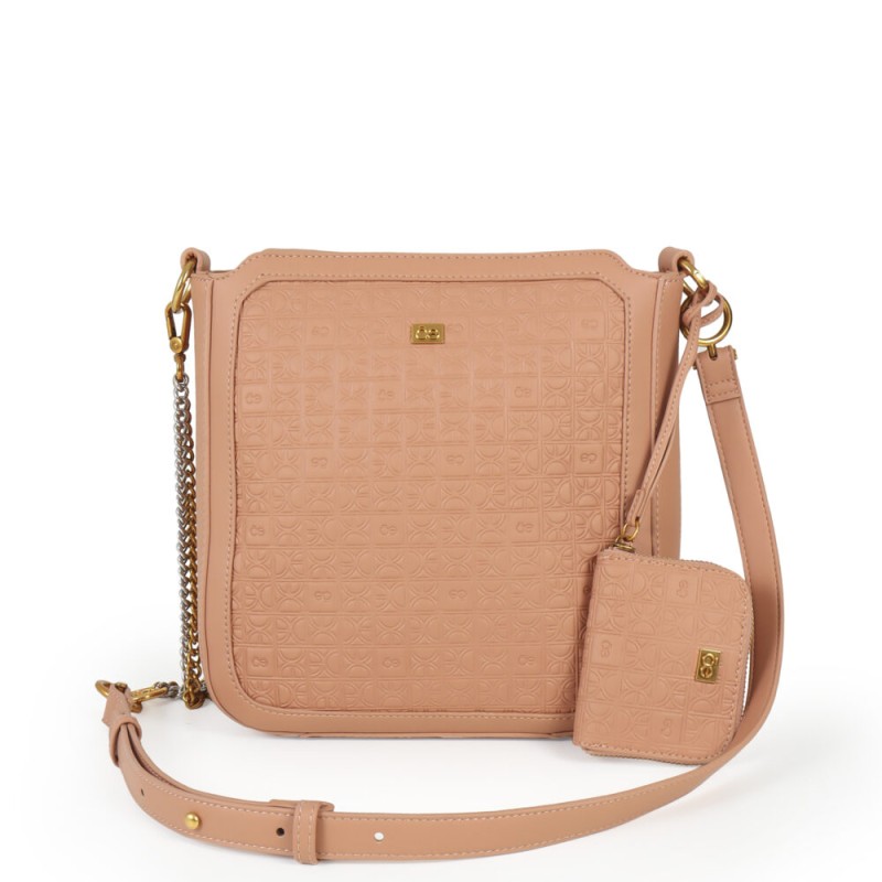 Bolsa Tote 2 en 1 Monograma Troquelado color Coral