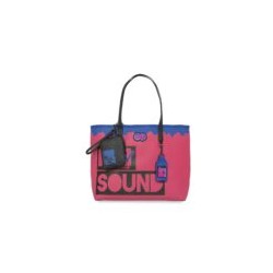 Bolsa Tote 2 en 1 MTV x Oe Monedero Desprendible color Magenta