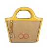 Bolsa Tote 2 en 1 Rafia color Amarillo Ocre