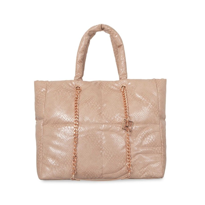 Bolsa Tote Acolchada color Nude