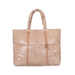 Bolsa Tote Acolchada color Nude