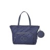 Bolsa Tote Acolchada con Monedero color Azul Marino