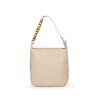 Bolsa Tote Acolchada Monograma Bordado color Beige