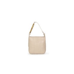 Bolsa Tote Acolchada Monograma Bordado color Beige