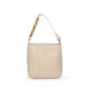 Bolsa Tote Acolchada Monograma Bordado color Beige