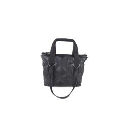 Bolsa Tote Chica Monograma Bordado con Charm color Negro
