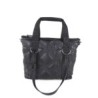 Bolsa Tote Chica Monograma Bordado con Charm color Negro