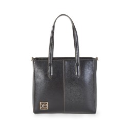 Bolsa Tote Cloe Look Animal Skin color Negro