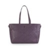 Bolsa Tote Cloe Troquelado Monograma color Morado