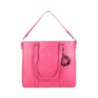 Bolsa Tote Grande con Charm color Rosa