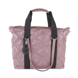 Bolsa Tote Grande Monograma Bordado con Charm color Morado